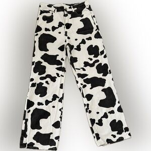 - Brand: SHEIN  
- Size: L (8/10)  
- Color: Cow print (black and white)